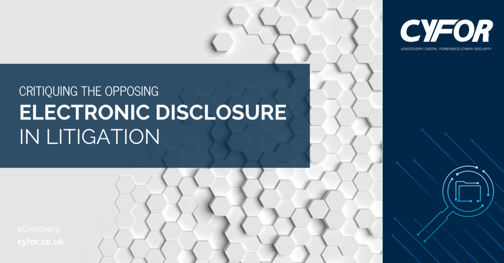 electronic disclosure in litigation