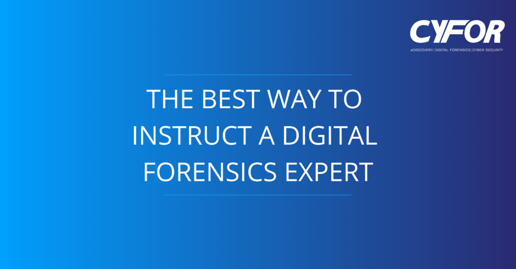 instruct a digital forensics expert