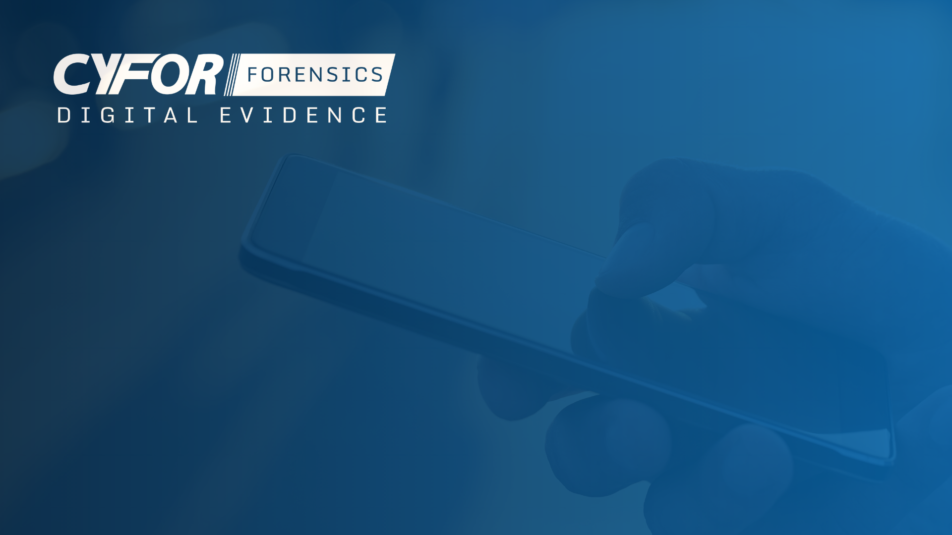 CYFOR Forensics digital evidence graphic showing a mobile phone, supporting an article on Cell Site Analysis and passive mobile data in investigations.